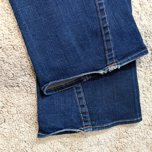 Womens True Religion Jeans size 27 Joey Low Rise Flare Y2K Blue Flap pockets - Picture 8 of 11